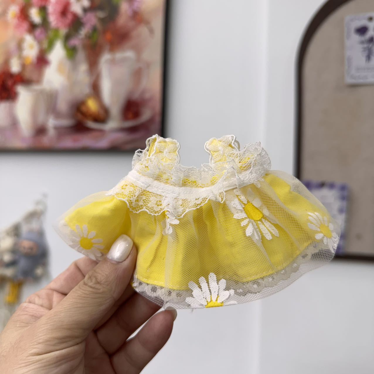 Labubu Daisy Dress for 20-25cm Dolls - Blue, Black, Purple, Pink, Green, Yellow