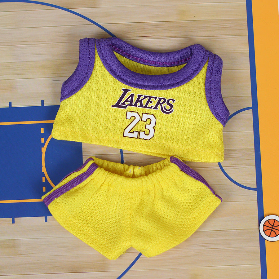 17cm Labubu Doll Clothes 15cm Cotton Doll Clothes Basketball Uniform Labubu Macaron Doll Clothes Jersey