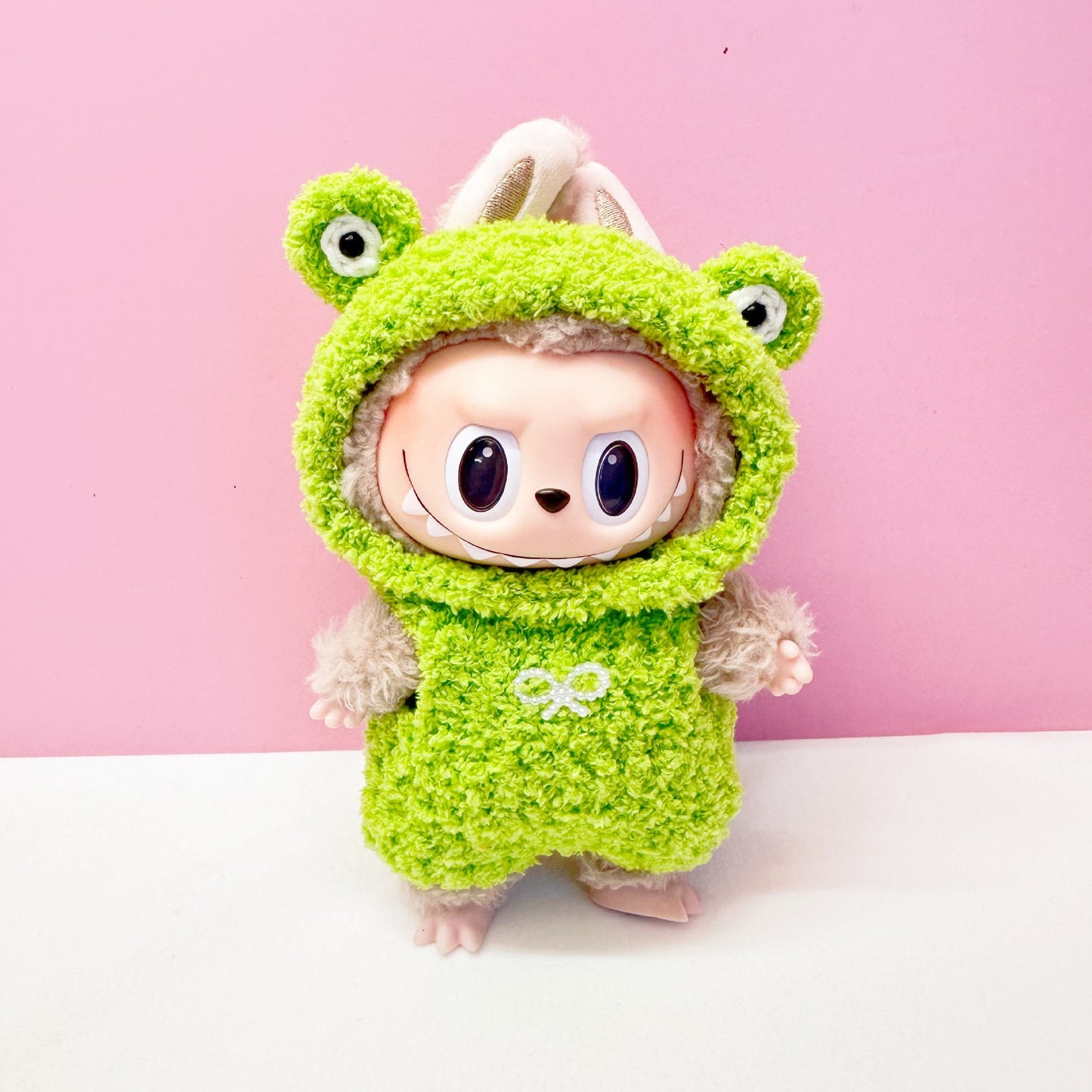 15cm blind box pull cloth handmade clothes labubu pendant clothes Christmas suit elk frog strap