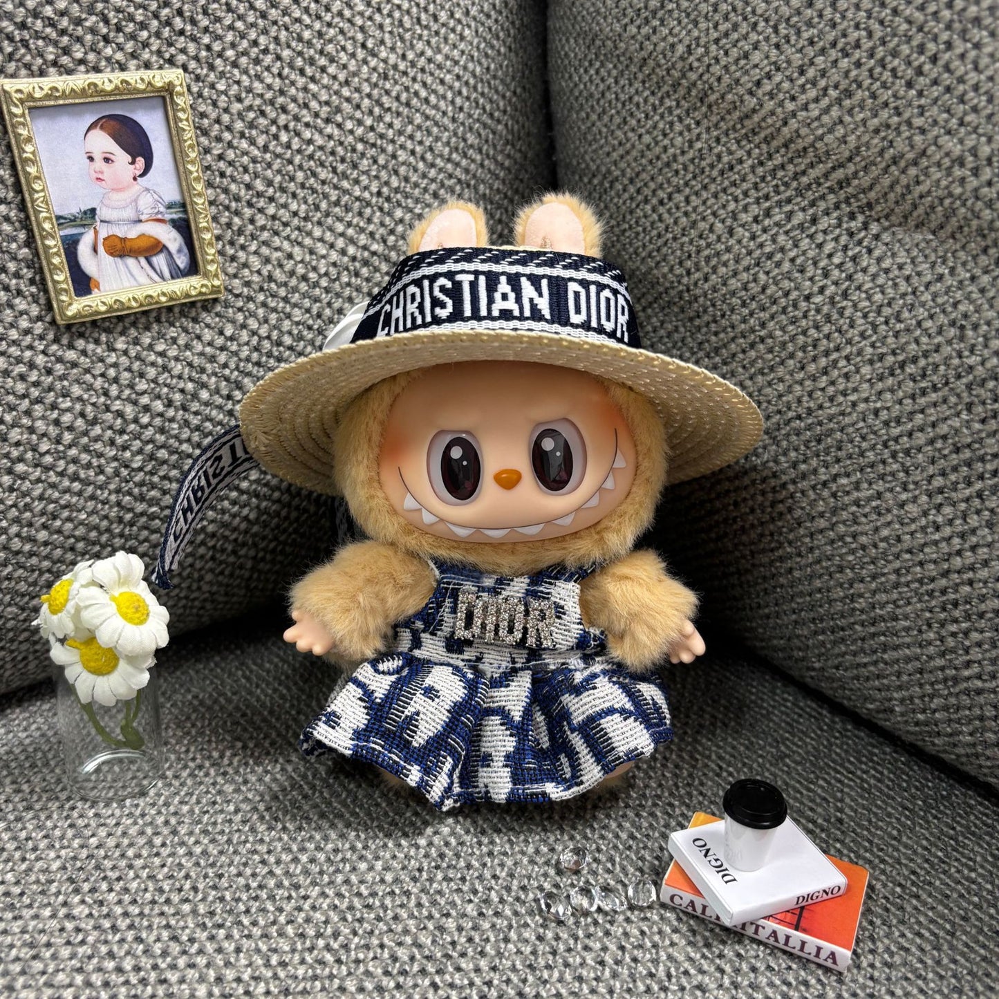 Labubu Doll Macaron Style Outfit for 17cm Vinyl Doll - Baby Clothes Set