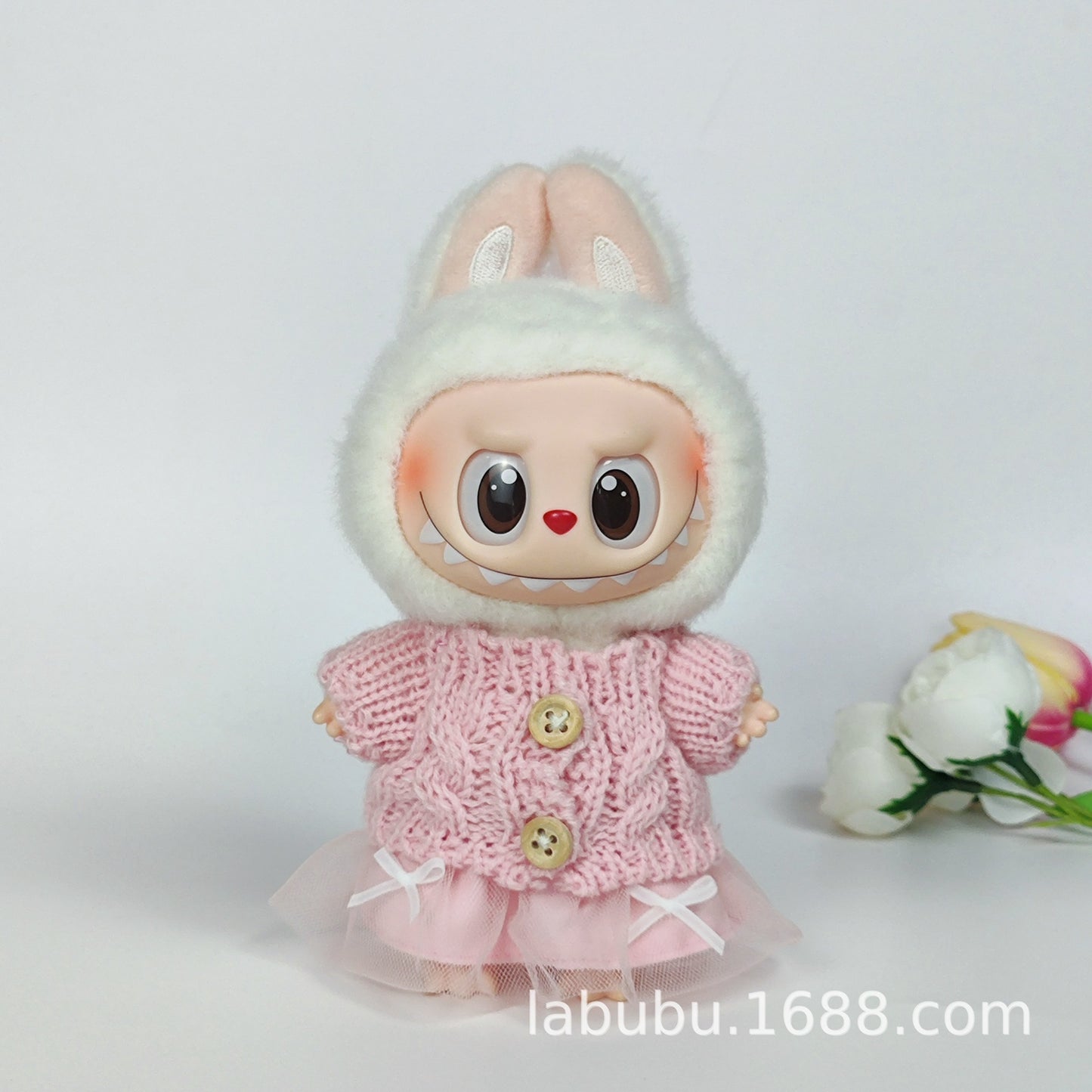 Labubu Doll Outfit - 17cm Sweater, Skirt & Bag Set for 1st-3rd Gen