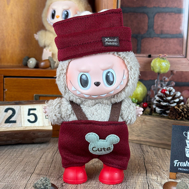 Suitable for labubu doll clothes 17cm pull cloth doll clothes small jewelry doll for suit wholesale