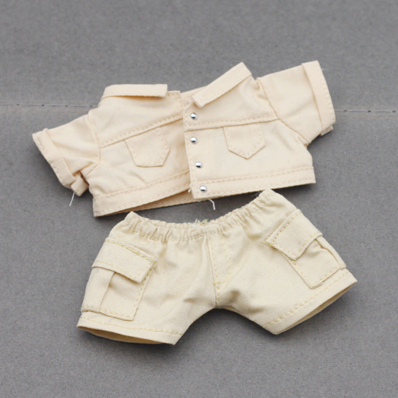 Pendant Labubu Doll Coat One, Two and Three Generation Labubu Doll Denim Jacket Coat Pocket Pants suit