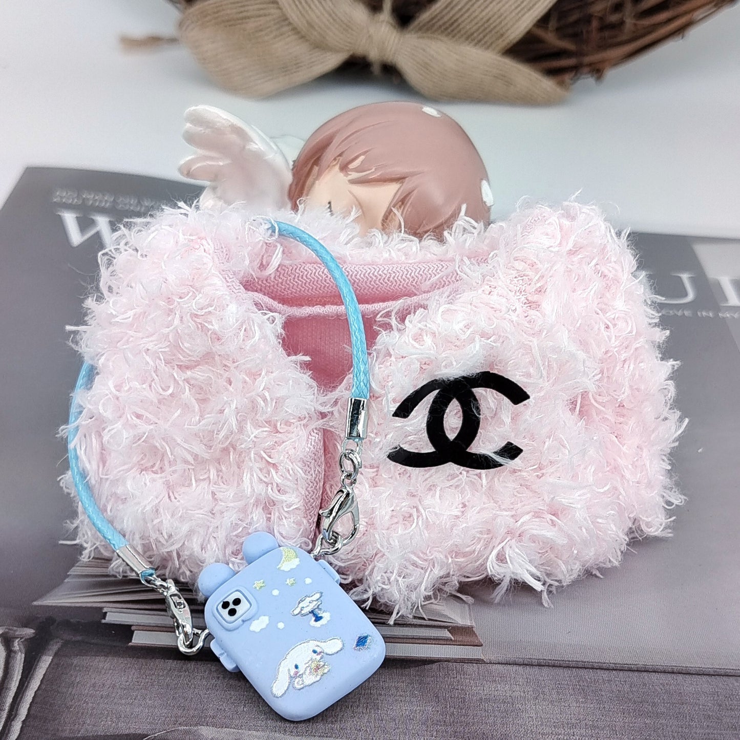 Labubu 17cm Doll Fashion Vest Outfit - Pink & White