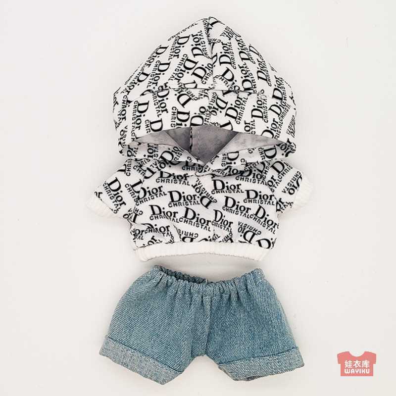 Leather Pilot 17cm Labubu Suit t Custom Wholesale Spot Labubu Keychain Baby Clothes Pendant