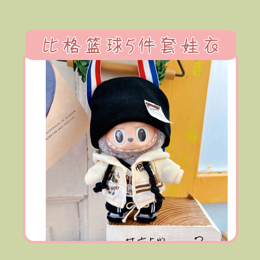 17cm Labubu Doll Clothes & Accessories - Macaron Style
