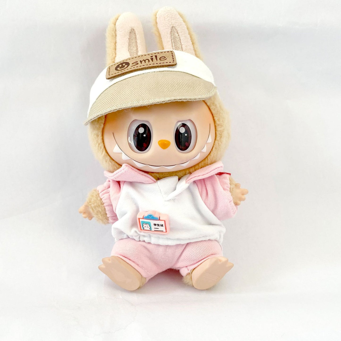 Labubu Doll Clothes - Captain Color-Blocking Student Outfit Set for 17cm Doll