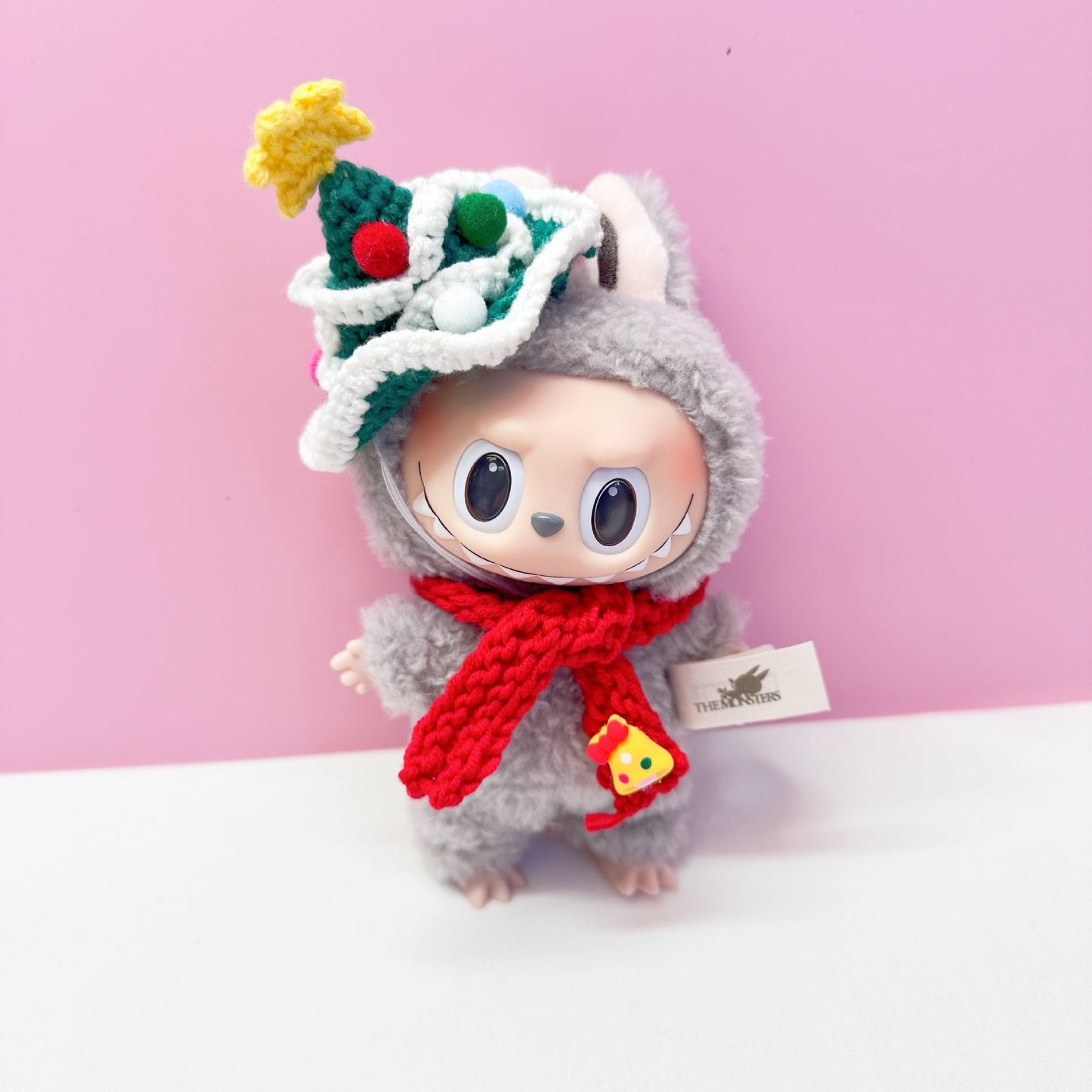 15cm blind box pull cloth handmade clothes labubu pendant clothes Christmas suit elk frog strap