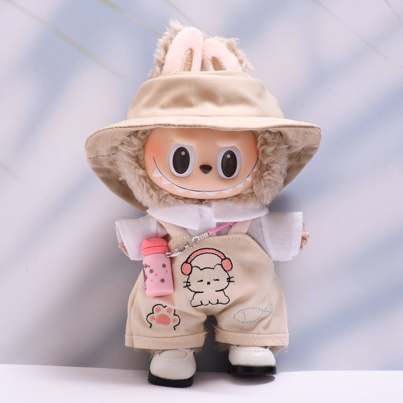 Labubu Doll Outfit - Cute Overalls & Shirt Suit for Pendant Dolls