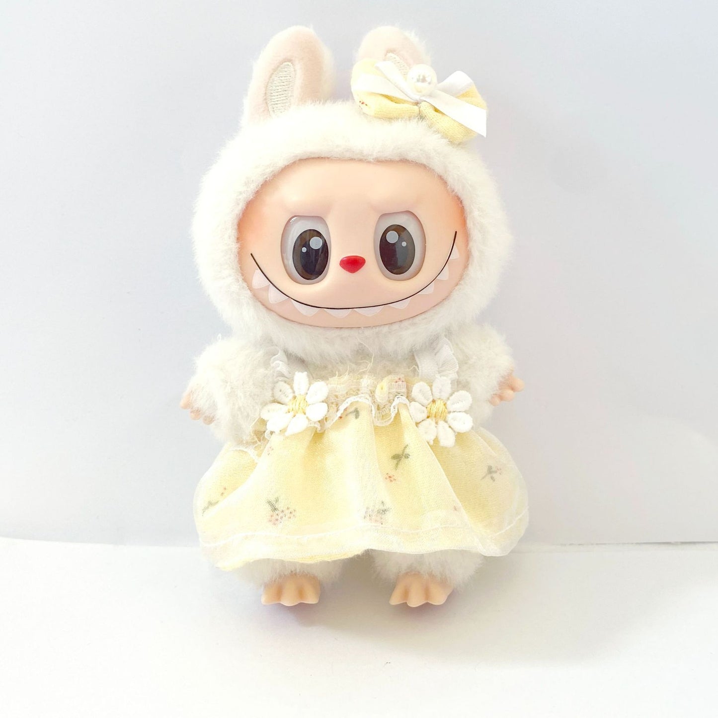 Labubu Doll Princess Dress with Pearl Necklace - 17cm Doll Clothes