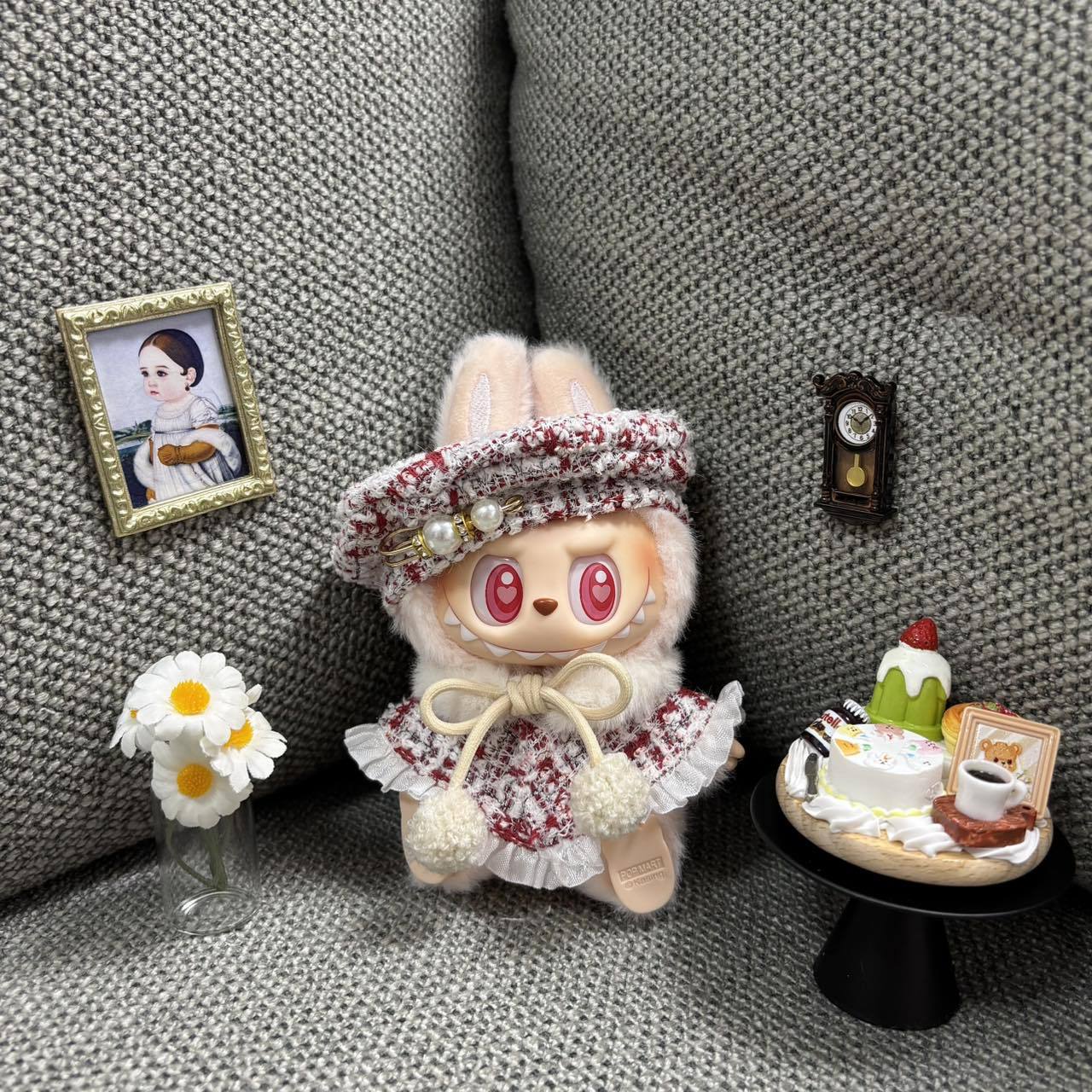 Labubu Doll Macaron Style Outfit for 17cm Vinyl Doll - Baby Clothes Set