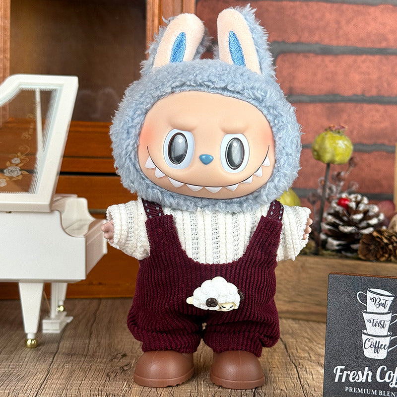 Suitable for labubu doll clothes 17cm pull cloth doll clothes small jewelry doll for suit wholesale