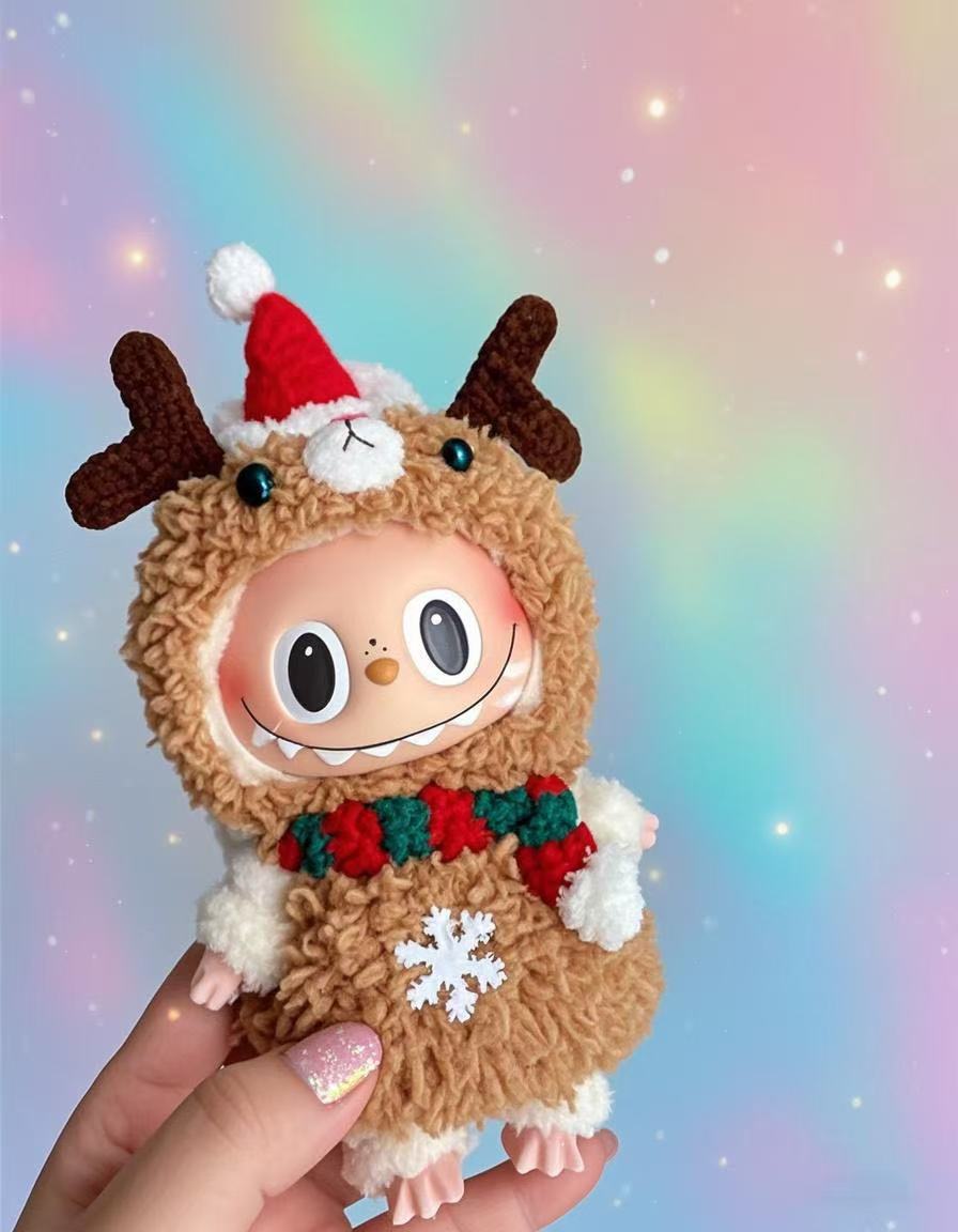 Labubu Doll Clothes 17cm Hand-Crocheted Outfits for 1st & 3rd Gen