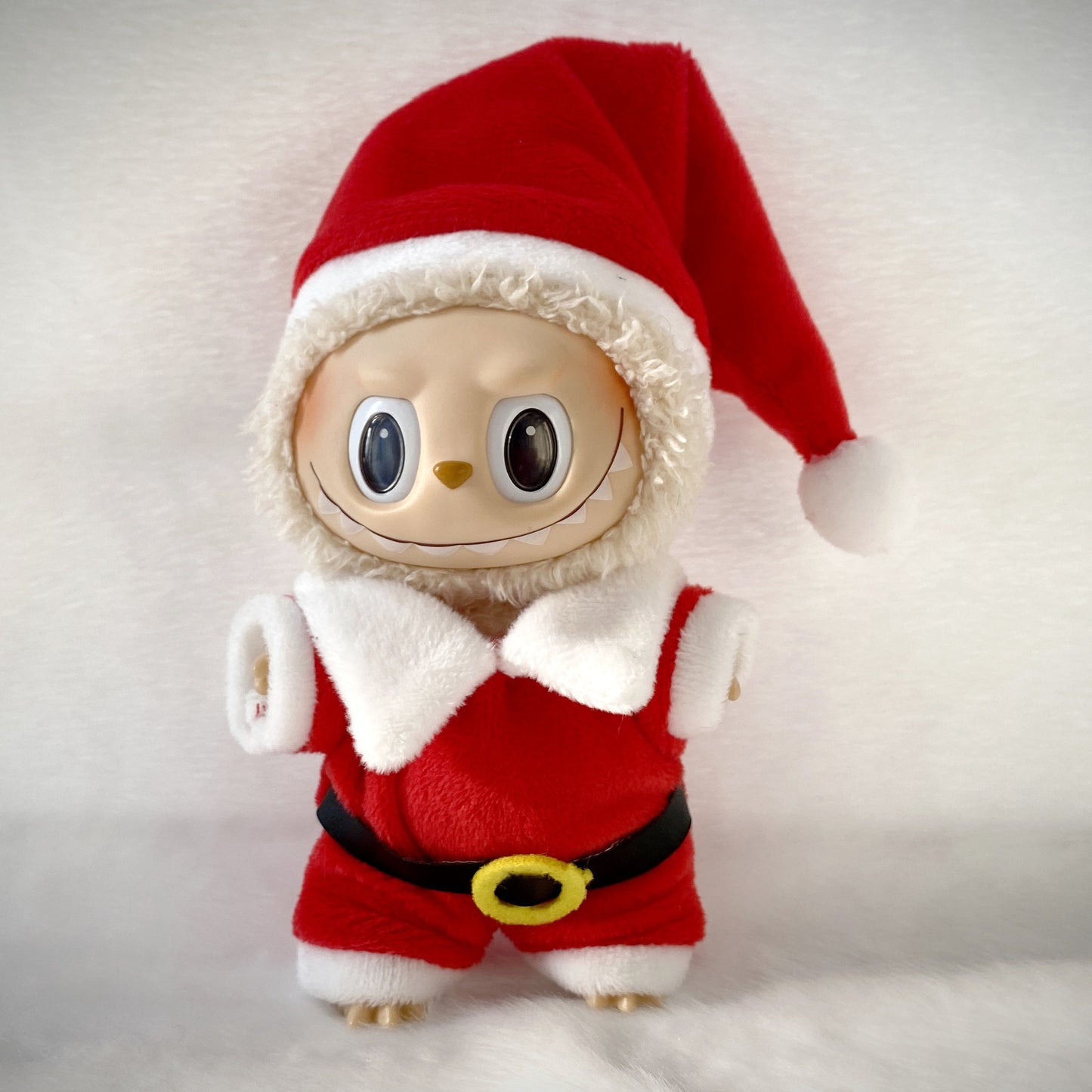 17cm Generation II Labubu Pendant Christmas Cloak Labubu Christmas Clothes Halloween Day Doll Clothes
