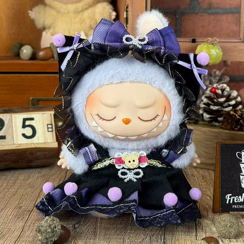 Suitable for labubu doll clothes 17cm pull cloth doll clothes small jewelry doll for suit wholesale