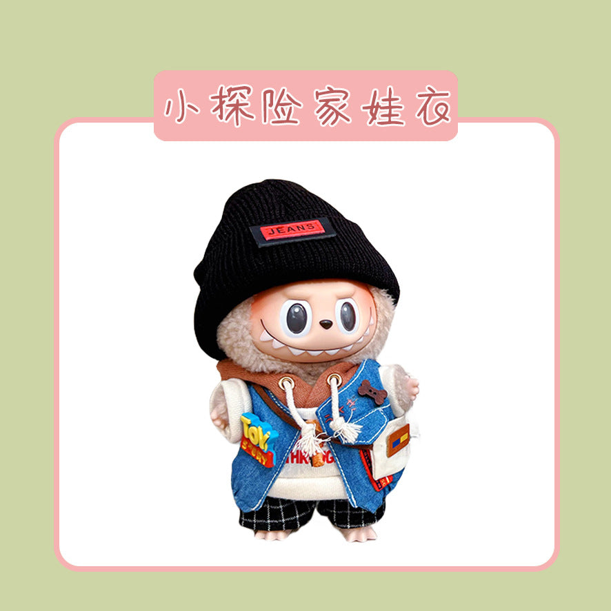 Labubu Doll Clothes for 17cm Vinyl Doll - Cute Outfits