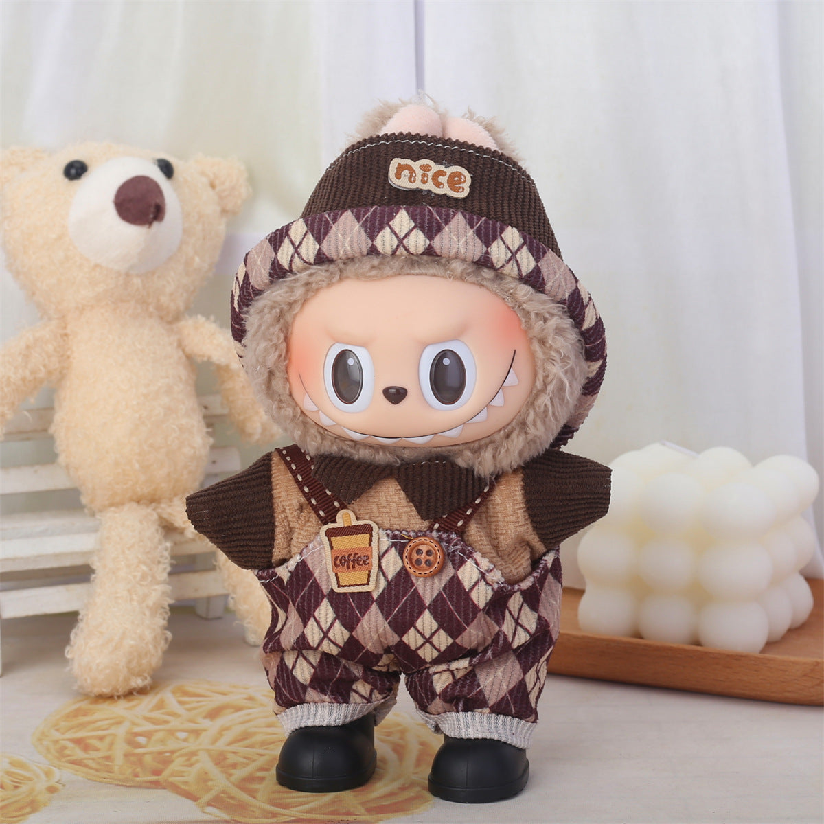 Wholesale cheap 17cm labubu labubu one, two and three generations sit and party with replacement doll vinyl