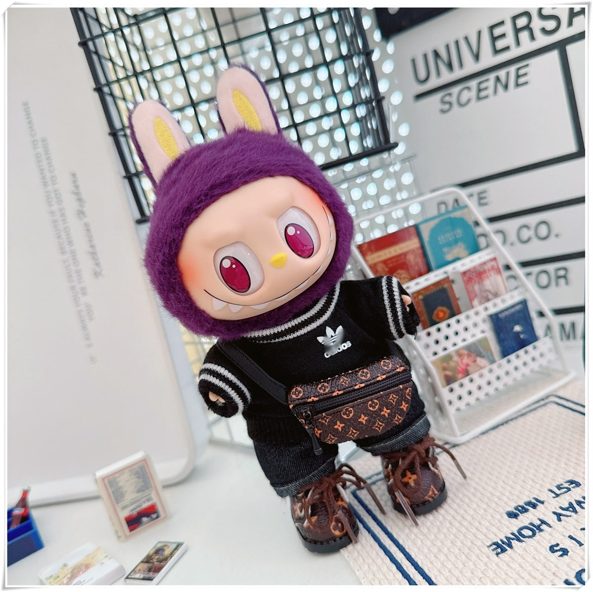 Labubu Doll Outfit - Cute Cotton Coat & Accessories for 10cm & 17cm Vinyl Dolls