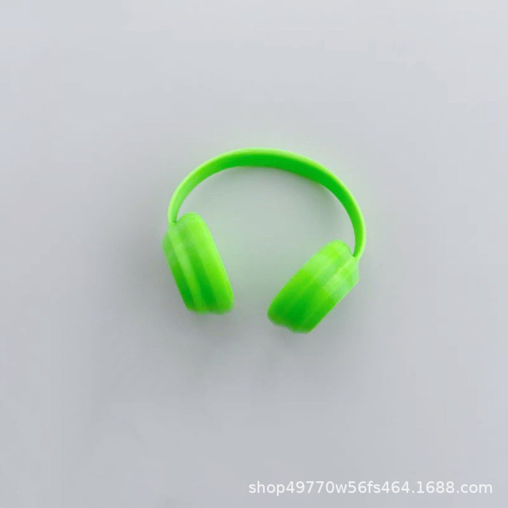 Suitable for Labubu Pendant Doll Headphones 10cm Cotton Doll Macaron Head-Mounted Labubu Headphones Matching