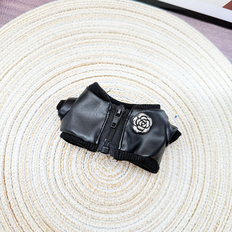 17cm Labubu Doll Clothes - Leather Outfits & Accessories for 1st/2nd Gen