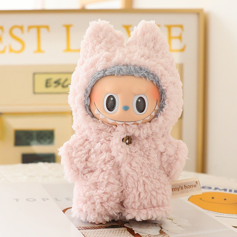 One or two generations of labubu doll clothes vinyl blind box pendant labubu melody clothes cartoon shark even into clothes