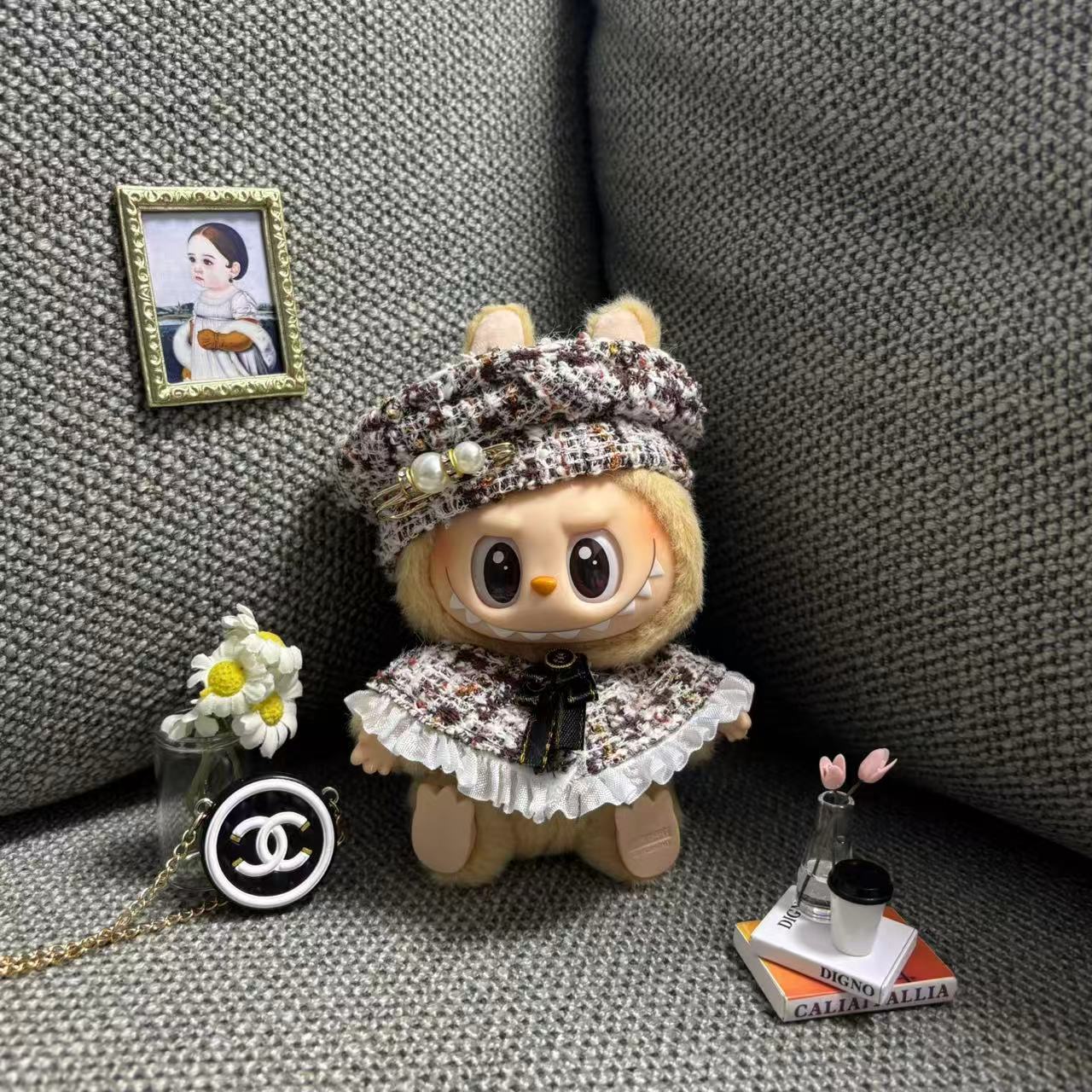 Labubu Doll Macaron Style Outfit for 17cm Vinyl Doll - Baby Clothes Set