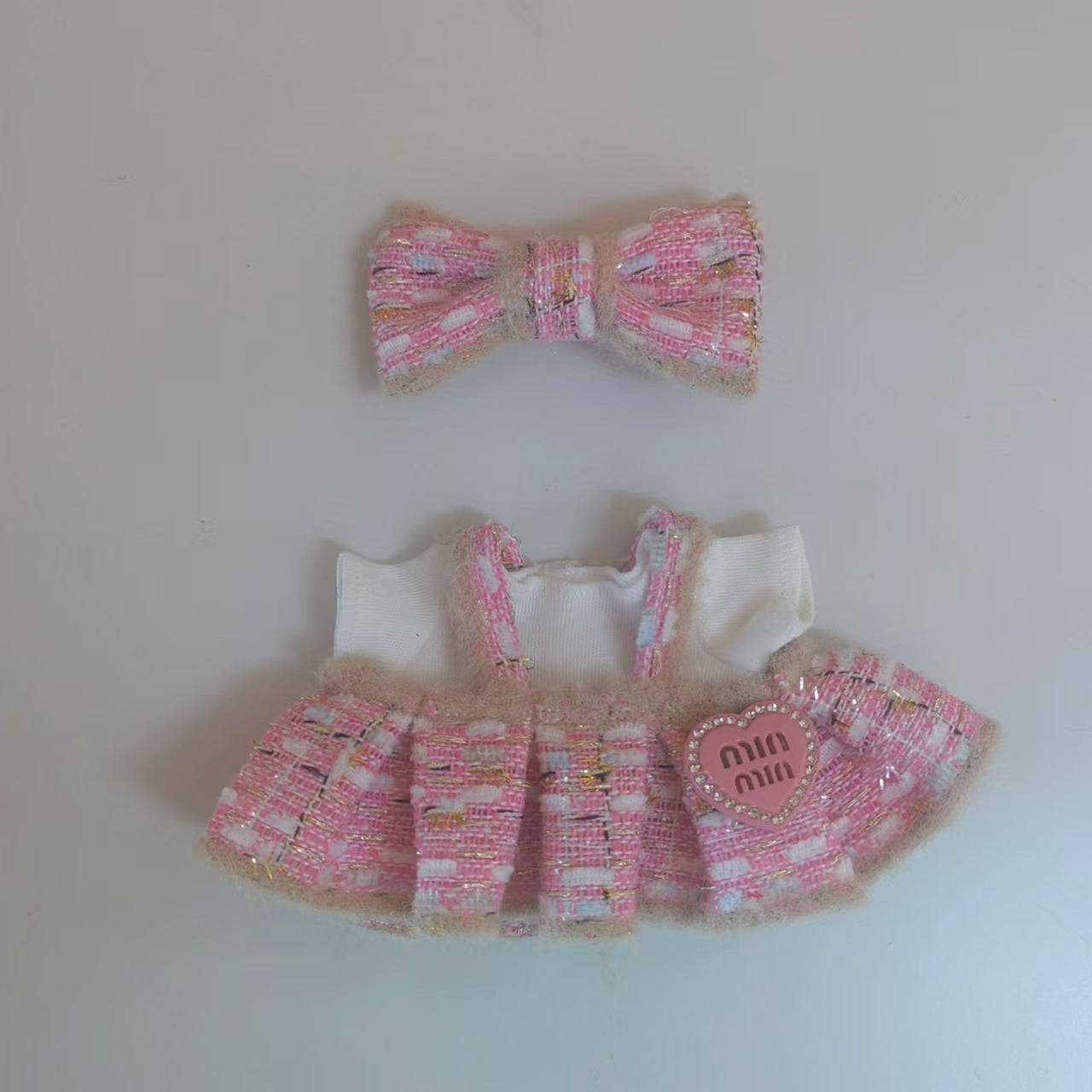 Labubu Blind Box Rags Clothes Chanel Strap Skirt T-shirt Printed T-suit Free Wear Clothes