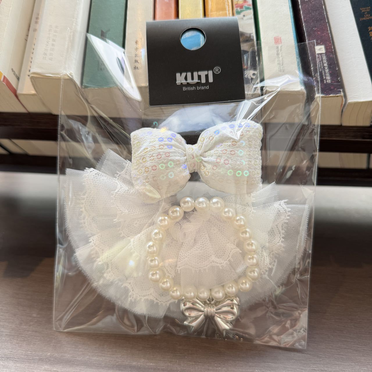 Labubu Doll Pearl Bow Necklace Set - Green, Purple, Pink, White, Blue