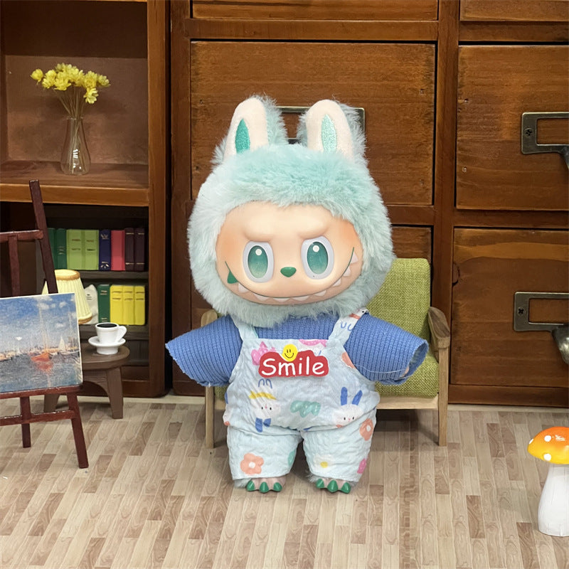 Labubu Doll Clothes 17cm Pendant First, Second and Third Generation Vinyl Plush Doll Replacement Clothes Set Wholesale