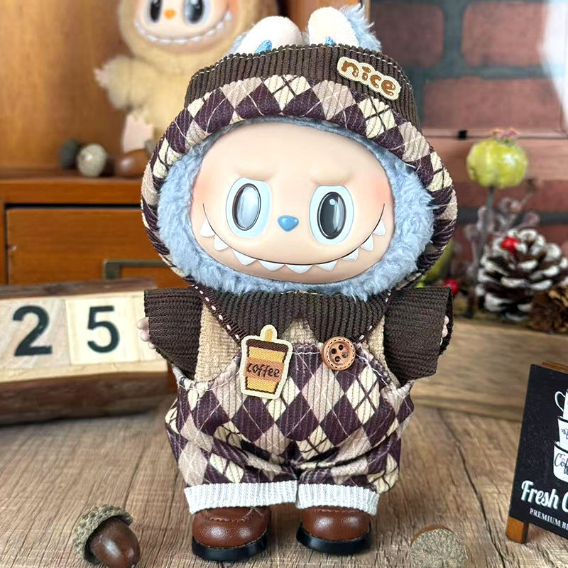 Suitable for labubu doll clothes 17cm pull cloth doll clothes small jewelry doll for suit wholesale