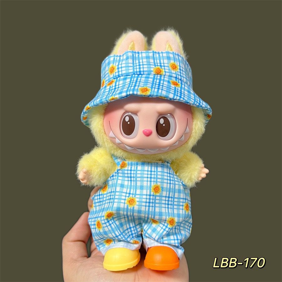 17cm Labubu Pendant Wearing Baby Clothes high quality Labubu Blind Box Pendant Doll Clothes Decorative suit