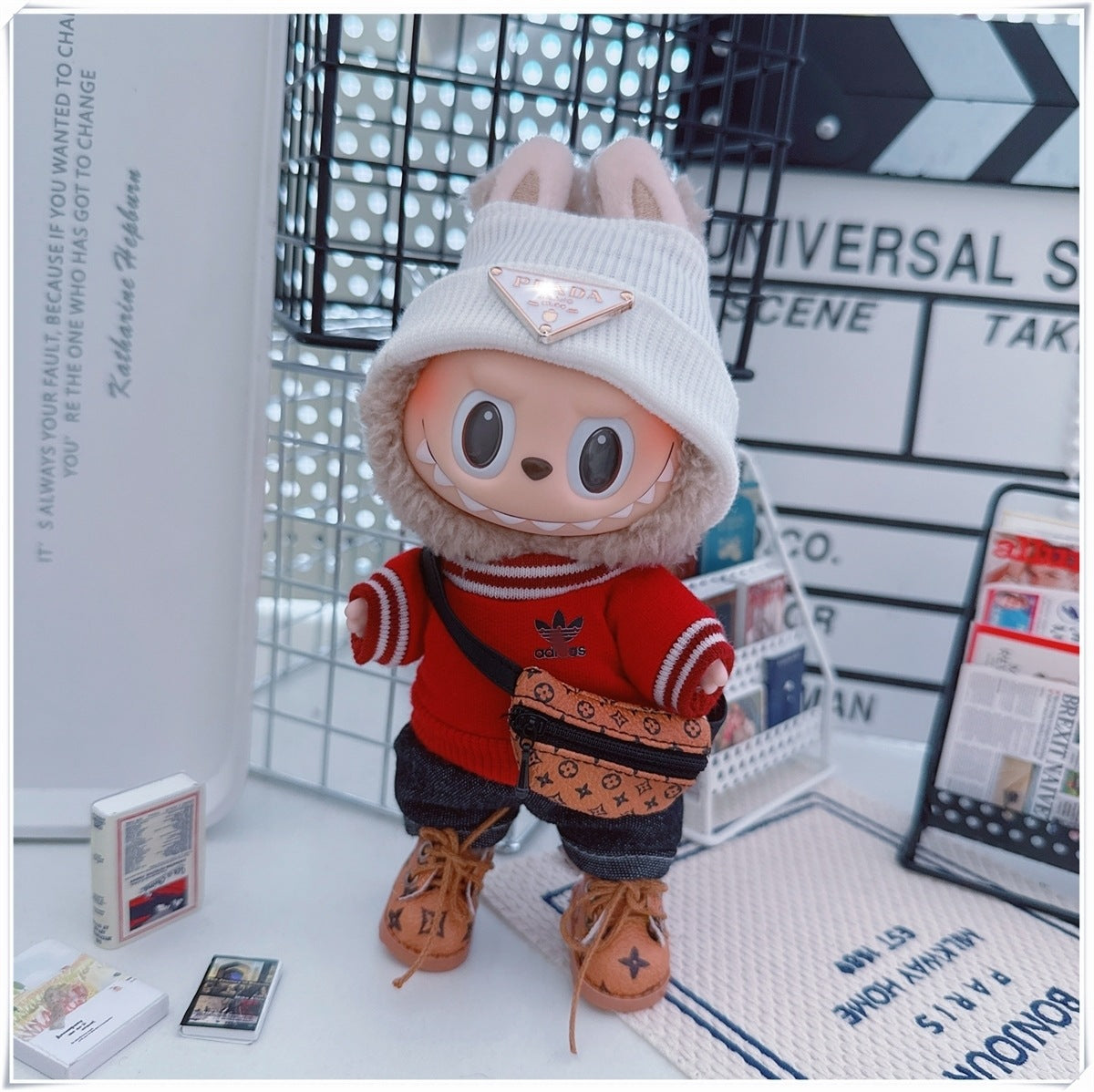 Labubu Doll Outfit - Cute Cotton Coat & Accessories for 10cm & 17cm Vinyl Dolls