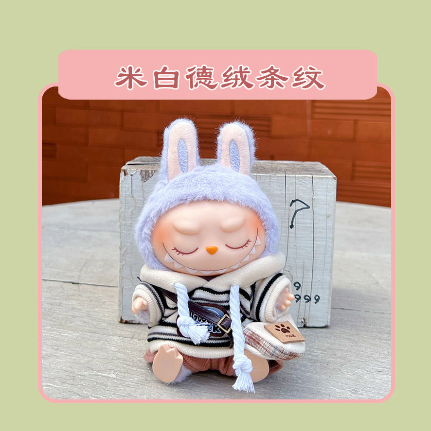 Labubu 15cm Sitting Doll Clothes - Macaron 2nd Gen Outfits