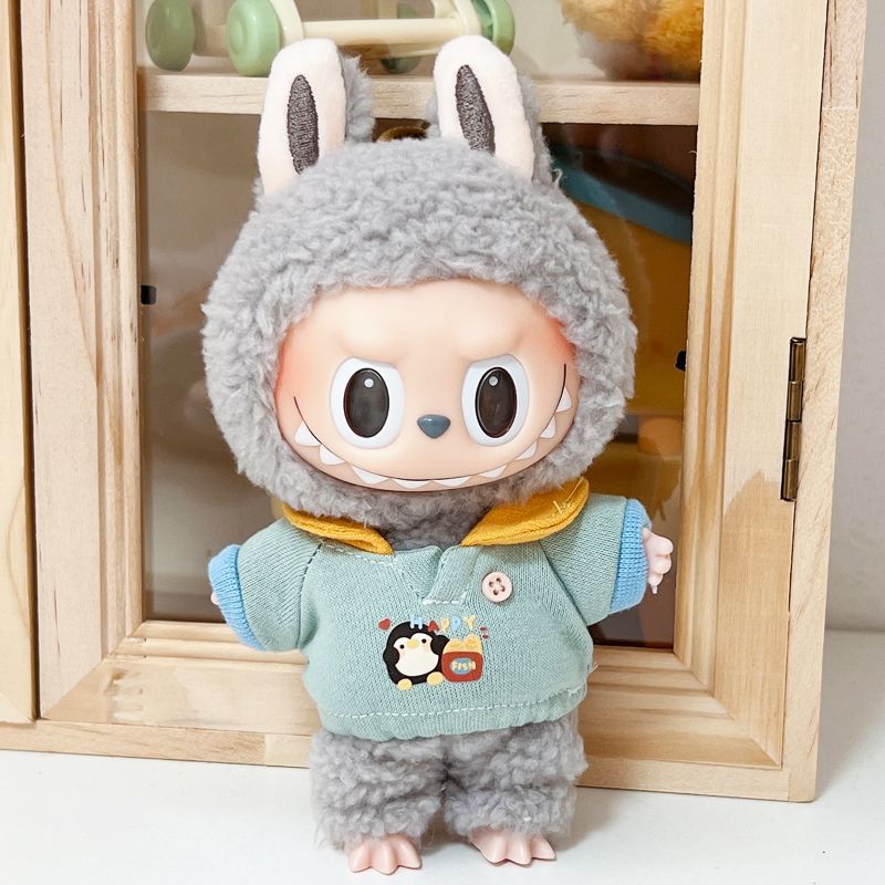 Labubu Doll Jumpsuit Outfits for 17cm Vinyl Dolls