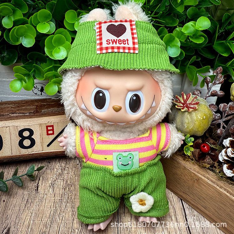 Suitable for Labubu Doll Clothes, Plush Vinyl Sitting Party First, Second and Third Generation Replacement Skirt Suit