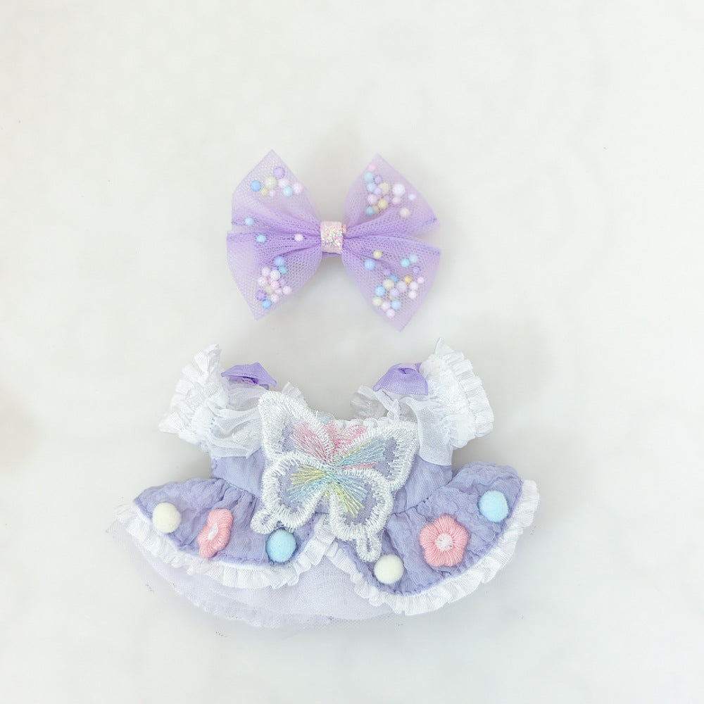 Labubu 3.0 Doll Outfit - Purple Bow Skirt & Accessories