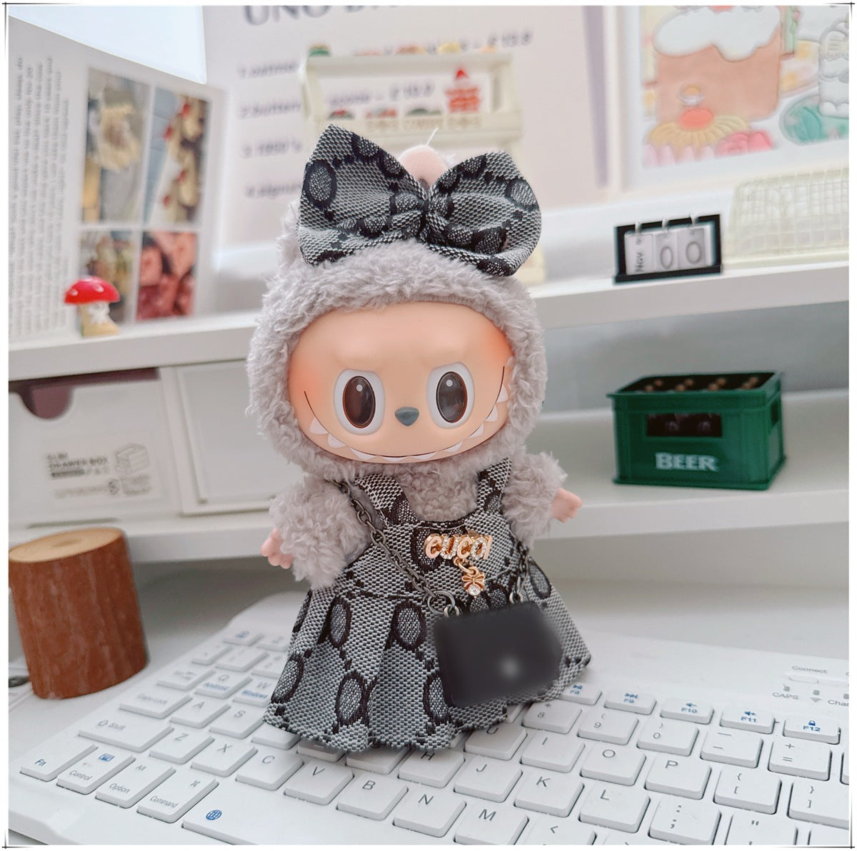 Labubu Doll Outfit - 17cm Cute Skirt Set for Vinyl Dolls