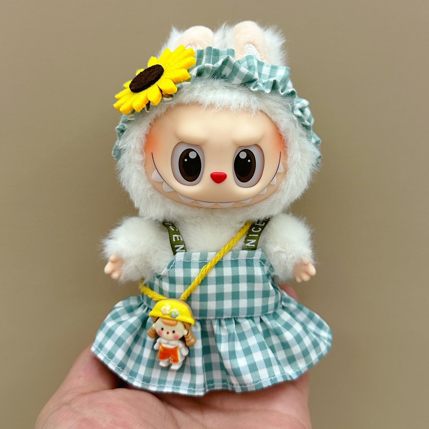 labubu doll clothes 17cm pull cloth clothes blind box doll skirt suit cute dress toy cross-border wholesale