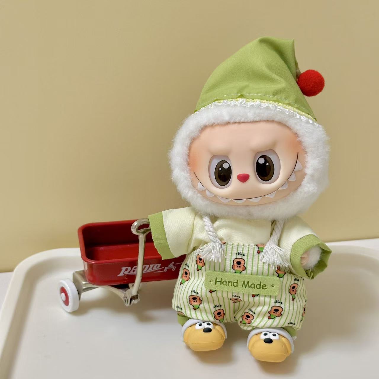 17cm Labubu Pendant Wearing Baby Clothes high quality Labubu Blind Box Pendant Doll Clothes Decorative suit