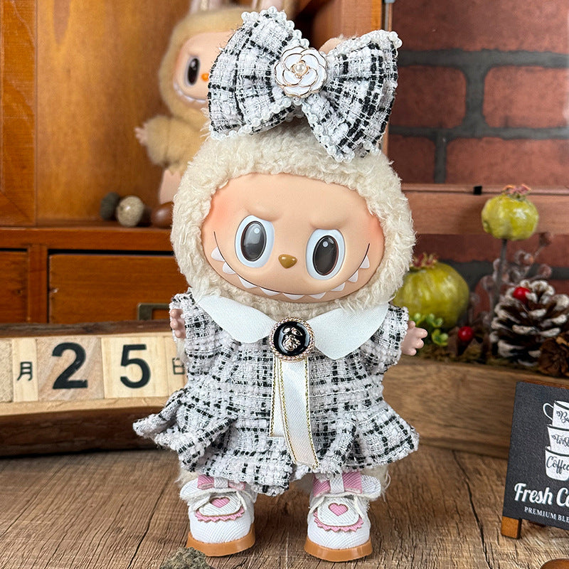 Suitable for labubu doll clothes 17cm pull cloth doll clothes small jewelry doll for suit wholesale