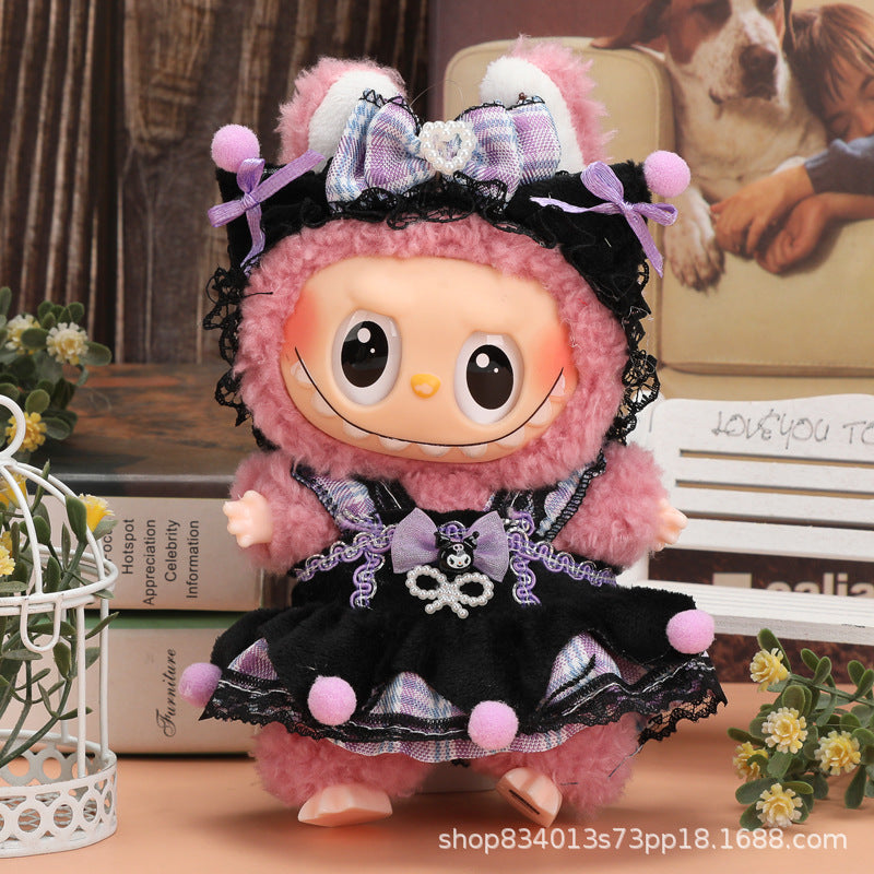 Labubu Doll Clothes - 17cm Skirt Suit for Vinyl Dolls (Multiple Colors)