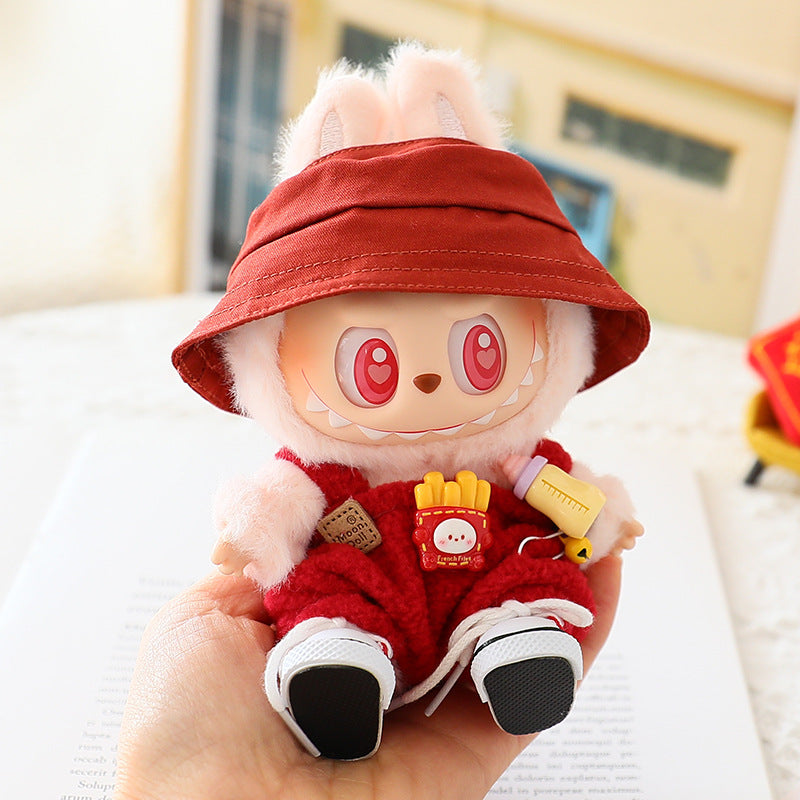 Labubu Labubu Baby Clothes Vinyl Blind Box Generation II Cute Red Baby Bottle Strappy Pants Clothes suit Shoes