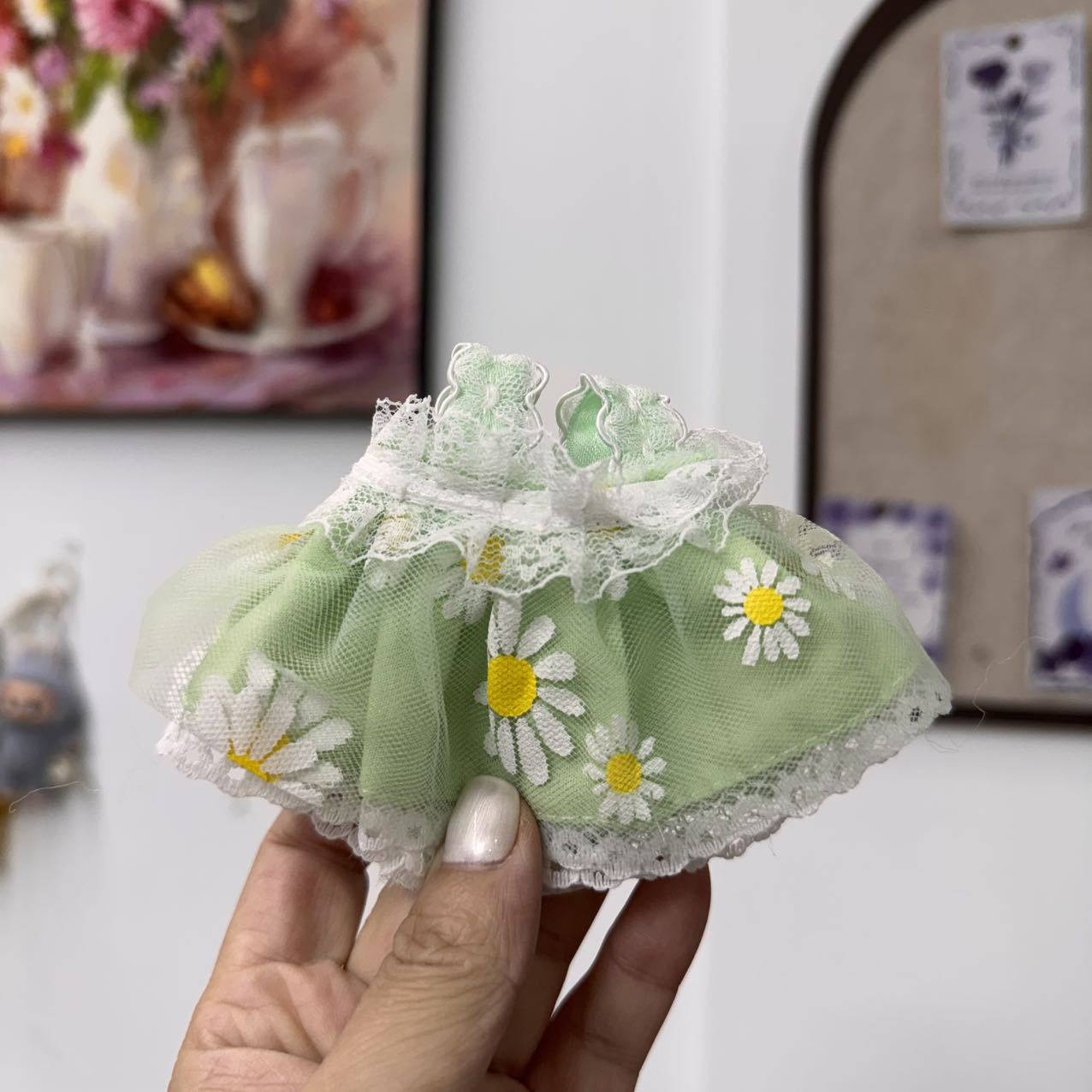 Labubu Daisy Dress for 20-25cm Dolls - Blue, Black, Purple, Pink, Green, Yellow
