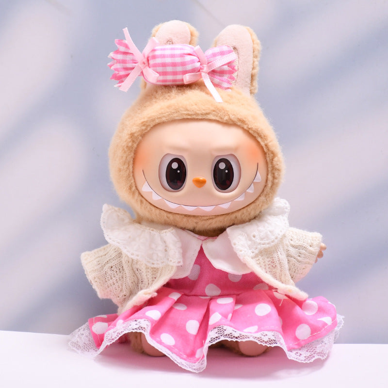 Labubu Doll Baby Clothes - Polka Dot Dress Sets & Accessories