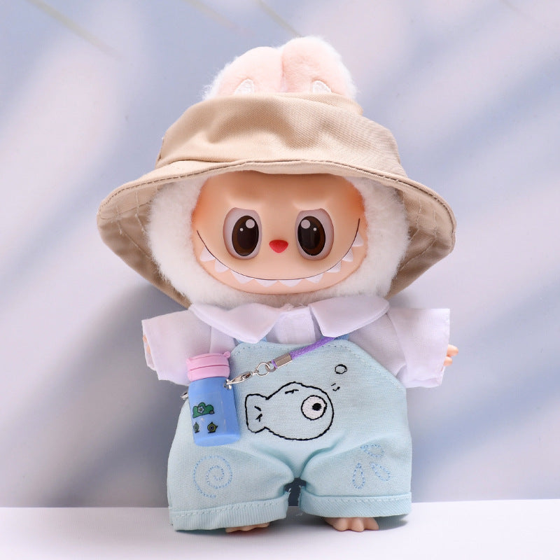 Labubu Doll Outfit - Cute Overalls & Shirt Suit for Pendant Dolls