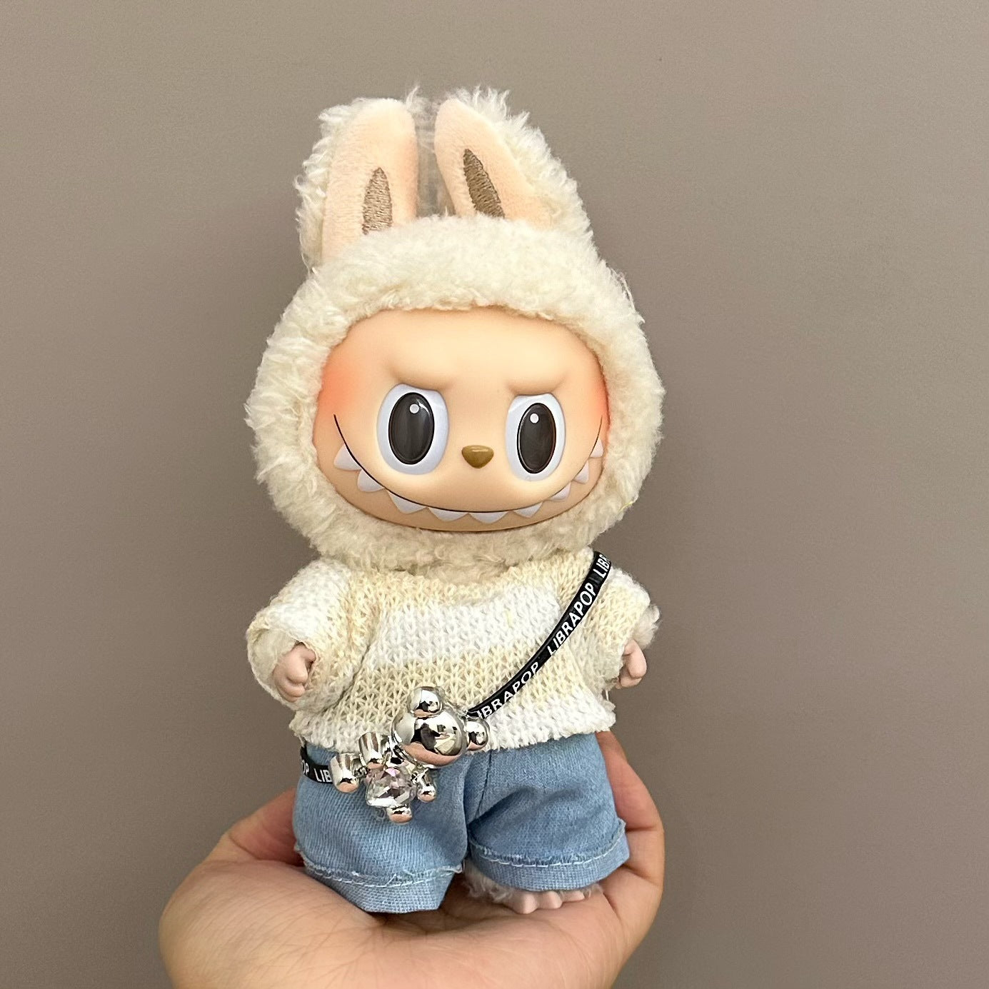 labubu doll clothes 17cm pull cloth clothes blind box doll skirt suit cute dress toy cross-border wholesale