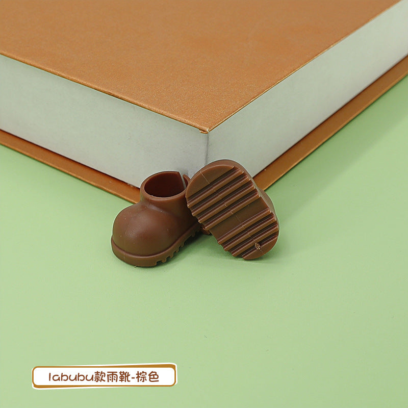 17cm Labubu Rain Boots Blind Box Pendant Doll Accessories Cute Macaron Baby Shoes Labubu Replaceable Shoes