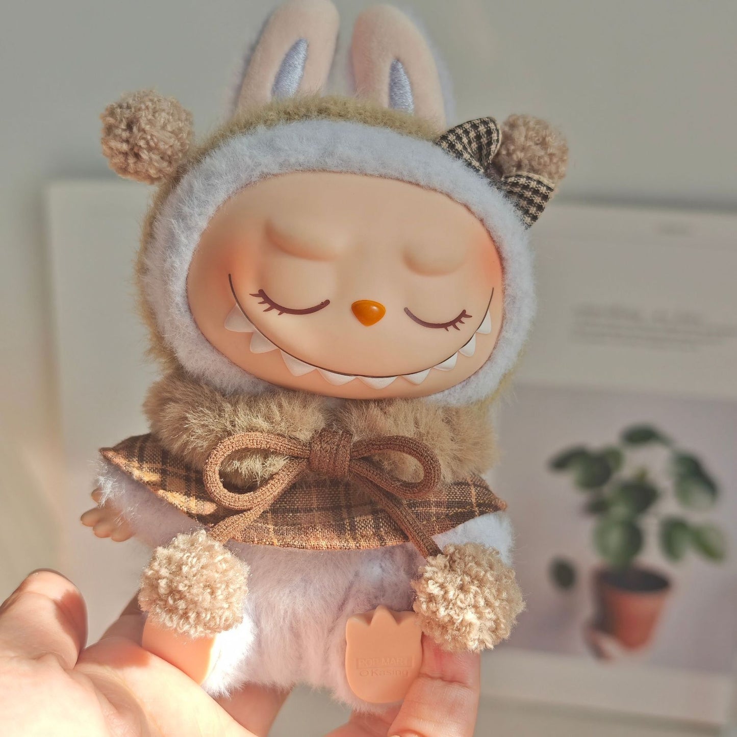 Labubu Doll Shawl & Scarf Set for 15-17cm Pendant Dolls