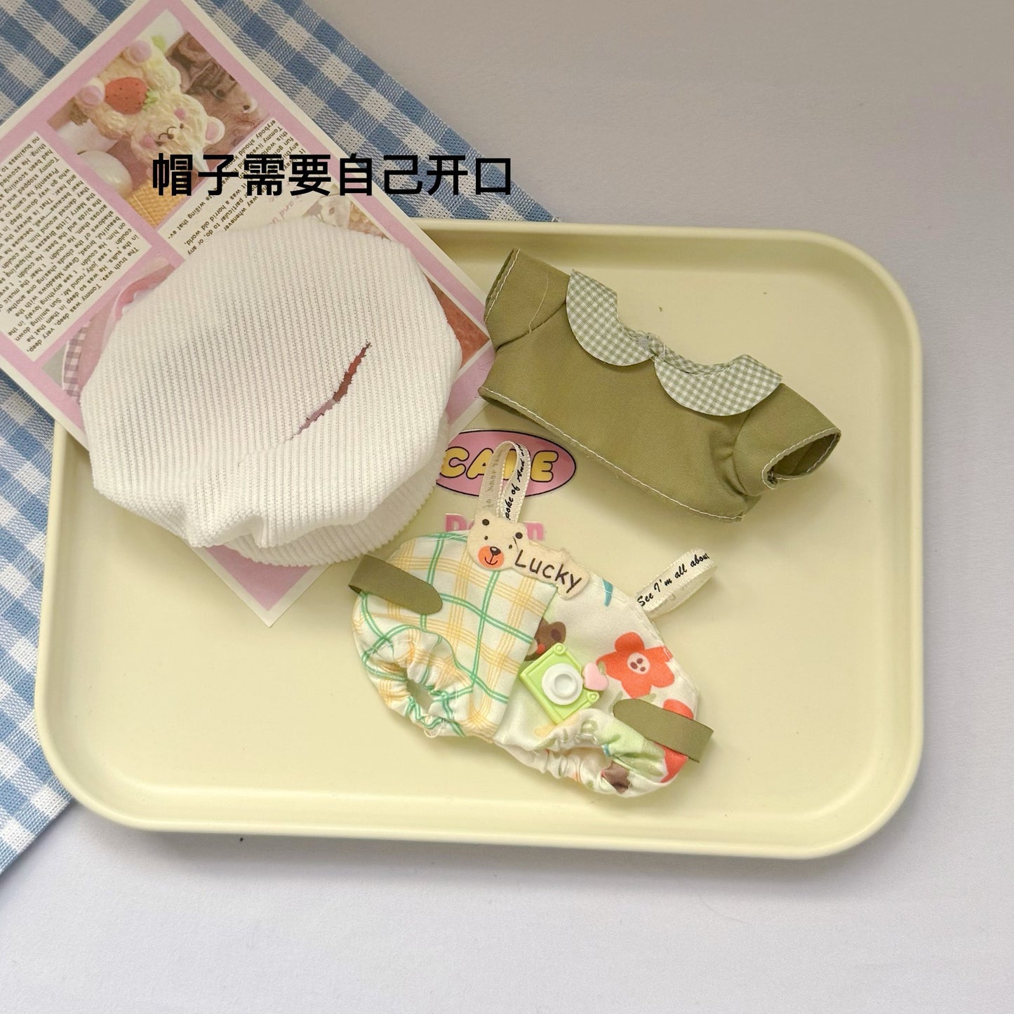 in stock 17cm Labubu Doll Clothes suit Doll Clothes for Cute Sitting Party Labubu Strappy Pants