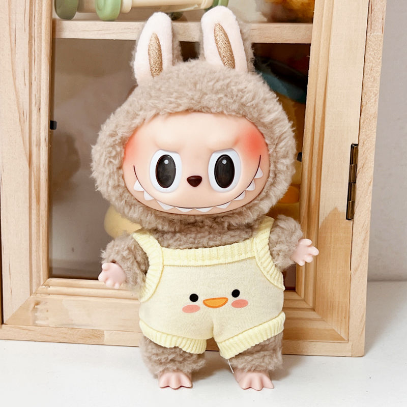 Labubu Doll Jumpsuit Outfits for 17cm Vinyl Dolls
